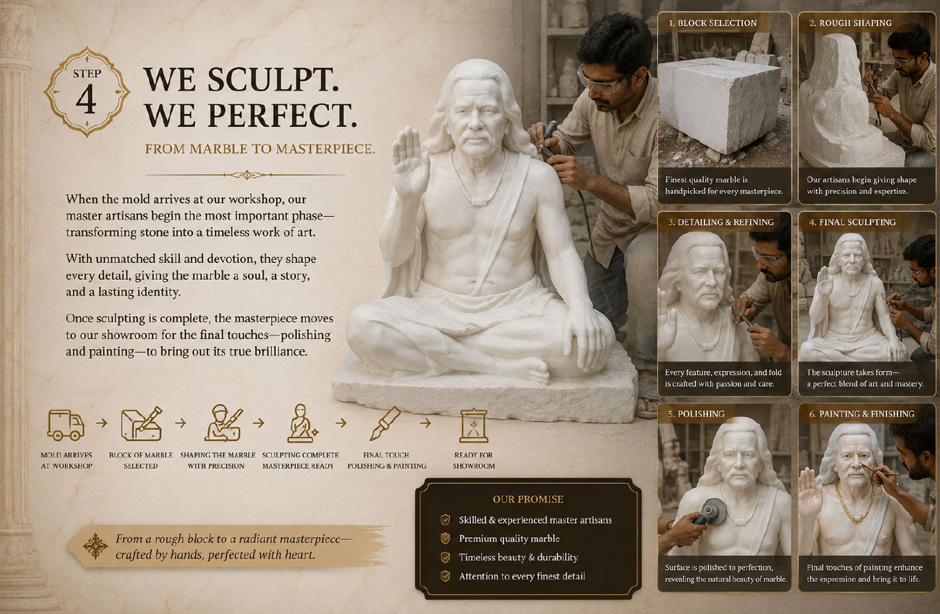 Step 04 Sculpt & Perfect custom sculpture process