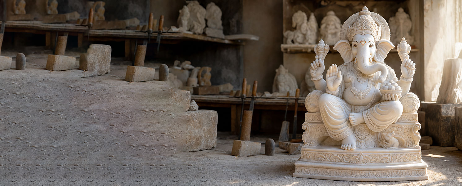 Marble Ganesh Ji Moorti